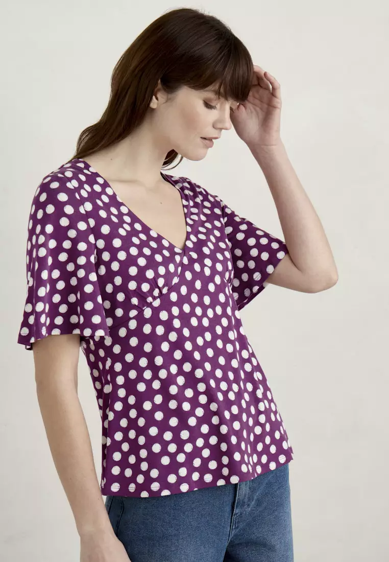 Seasalt Cornwall Purple Herb Garden Top