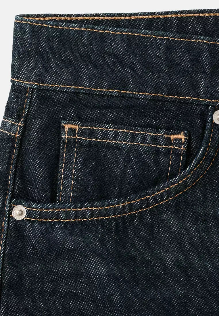Low-Rise Denim Mini Skirt