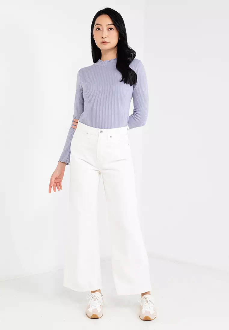 Ribbed Turtleneck Top