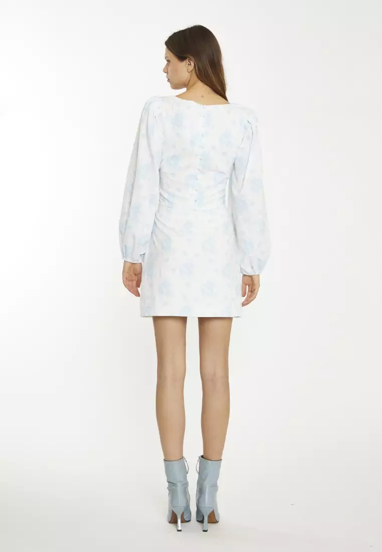 Button Detail Side Split Mini Skirt