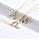 Glamorousky silver Fashion and Simple Plated Gold English Alphabet P Pendant with Cubic Zirconia and Necklace 7A1C0AC108CA58GS_3