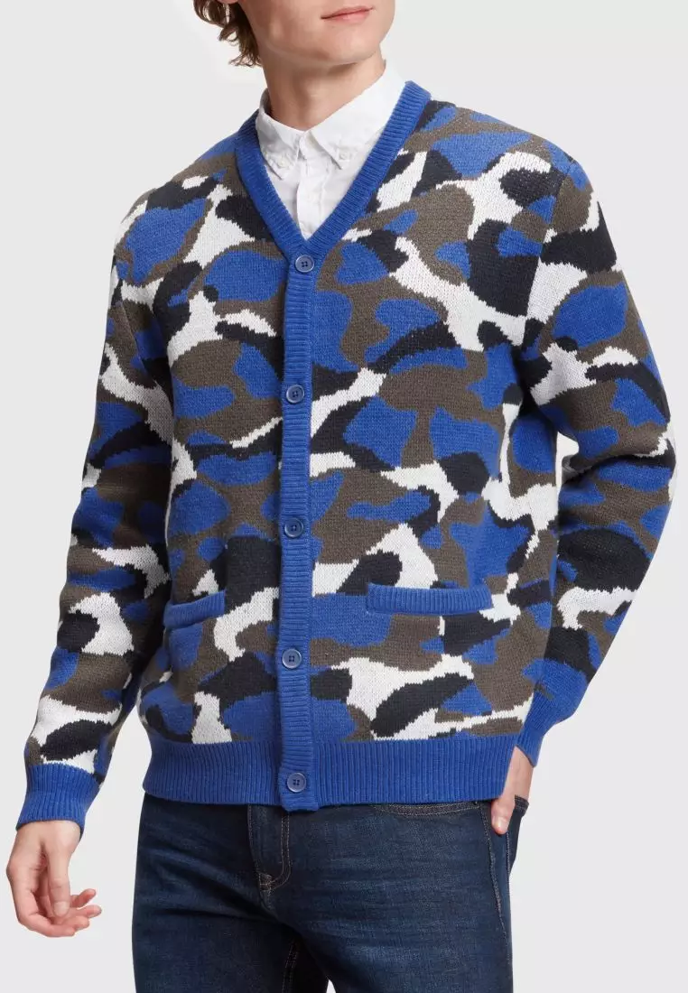 Men's hotsell camouflage cardigan