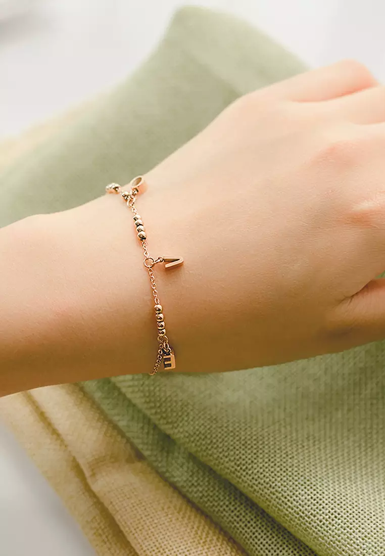 Love Charm Bracelet in Rose Gold