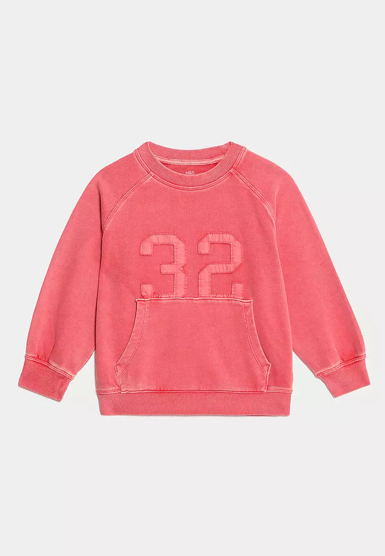 Pure Cotton 32 Slogan Sweatshirt