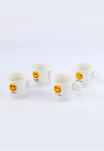 Newage Newage 280ML 4 Pcs Coffee Cups Set with Cups Holder Stand / Cups Set / Drink Set / Gelas Minuman / Set Cawan Kopi 437EEHL6D724D8GS_1