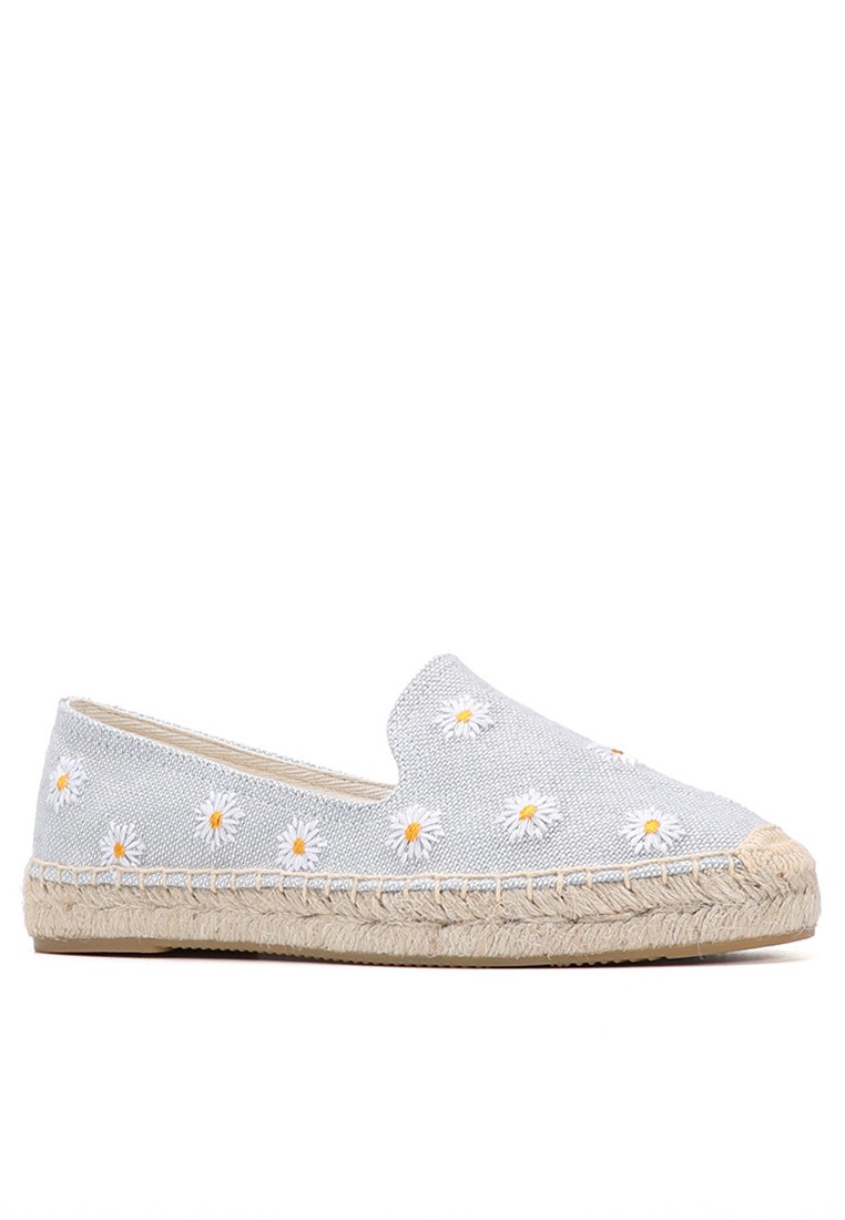 Platform Embroidery Canvas Espadrilles HB011