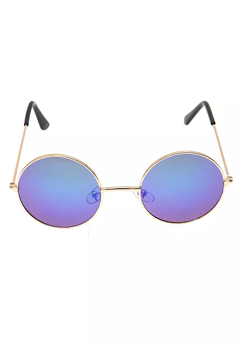 Enzio Kacamata Anak Pria UV Protection Sunglasses Kids Round Design Frame Material Alloy ORIGINAL - Green