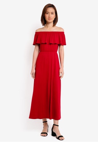 Jual ZALORA Off Shoulder Maxi Dress Original  ZALORA 