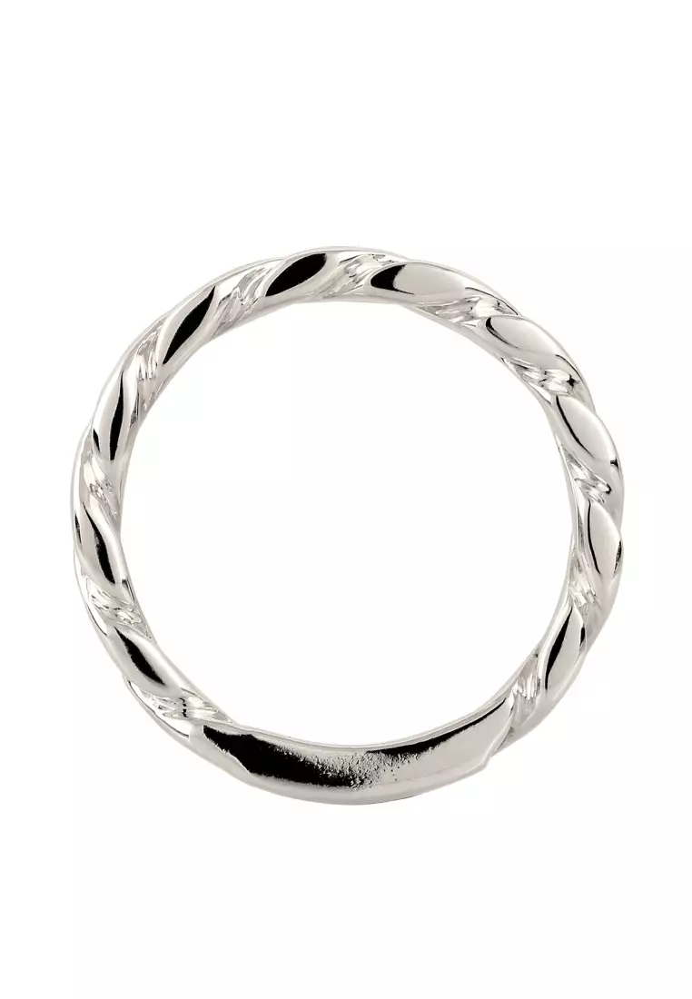 EXCLUSIVE Cincin Perhiasan Perak 925 Pria Bandring Twist Design