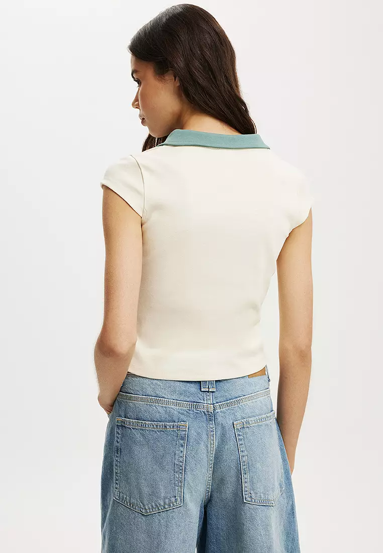 Alice Deep V Polo Top