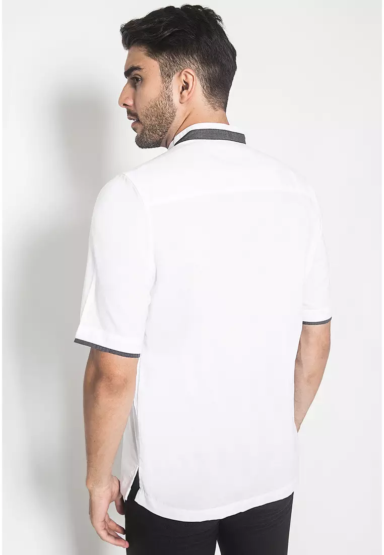 LGS - Baju Koko - Gambar Bordir - Putih - Regular Fit - CSH.285.B1023K.319.C