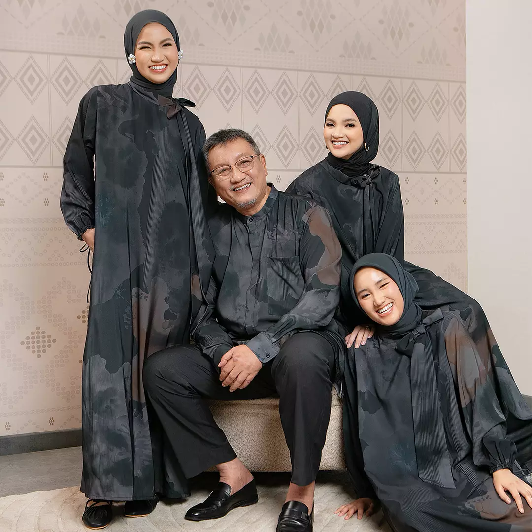 Sefira Sarimbit Series Dress Dewasa Ash Black