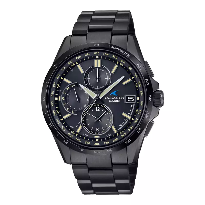 Jam Tangan Pria Casio Oceanus OCW-T2600JB-1AJF Tough Solar Black Dial Black Titanium Strap (JDM)