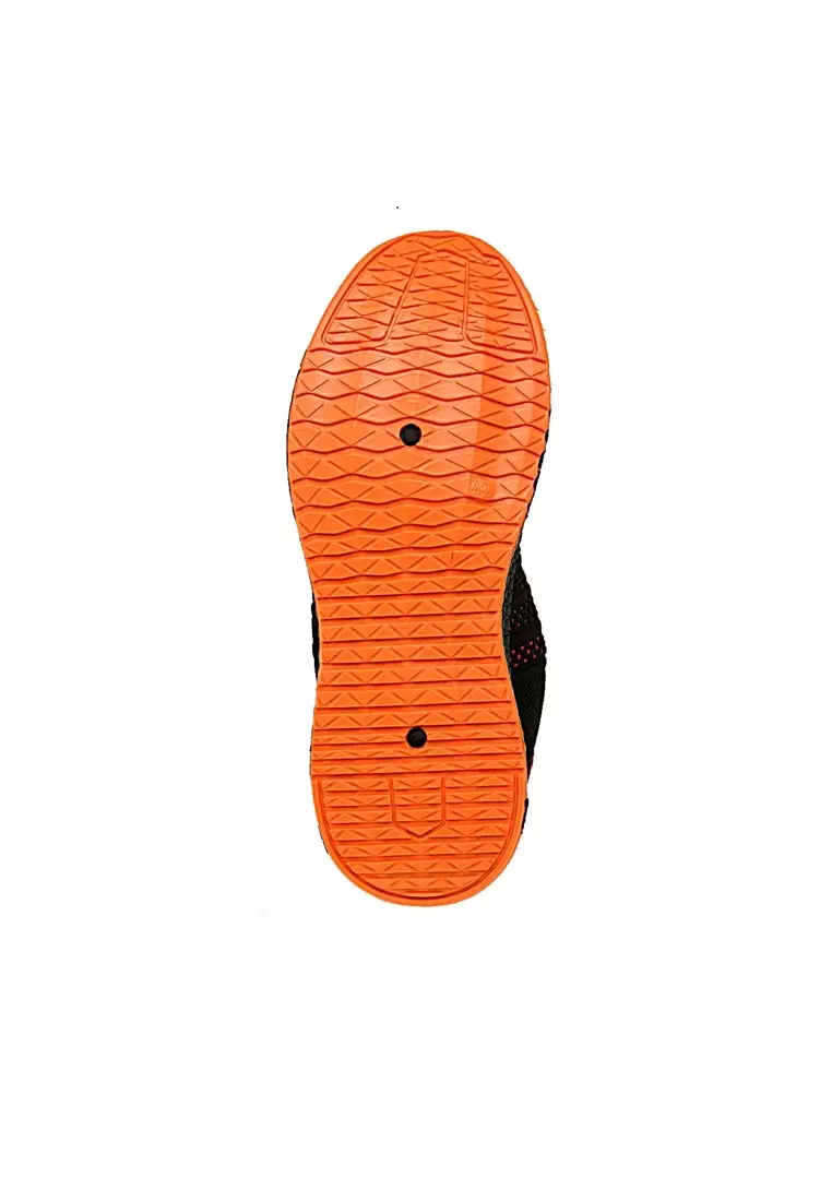 Chayton Sepatu Olahraga Pria Kasual Running Sport Material Flyknit Mesh ORIGINAL - Black Orange