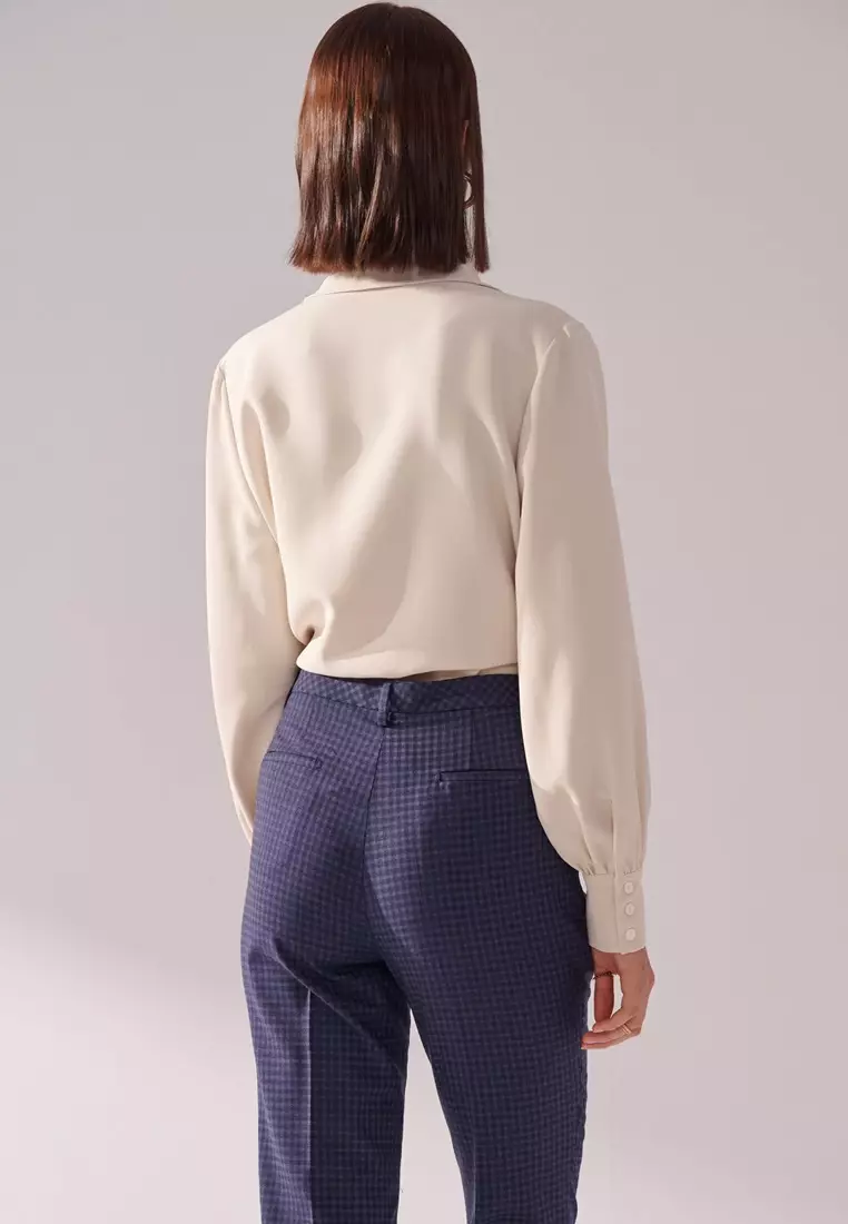 Milk Tea Button Up Blouse