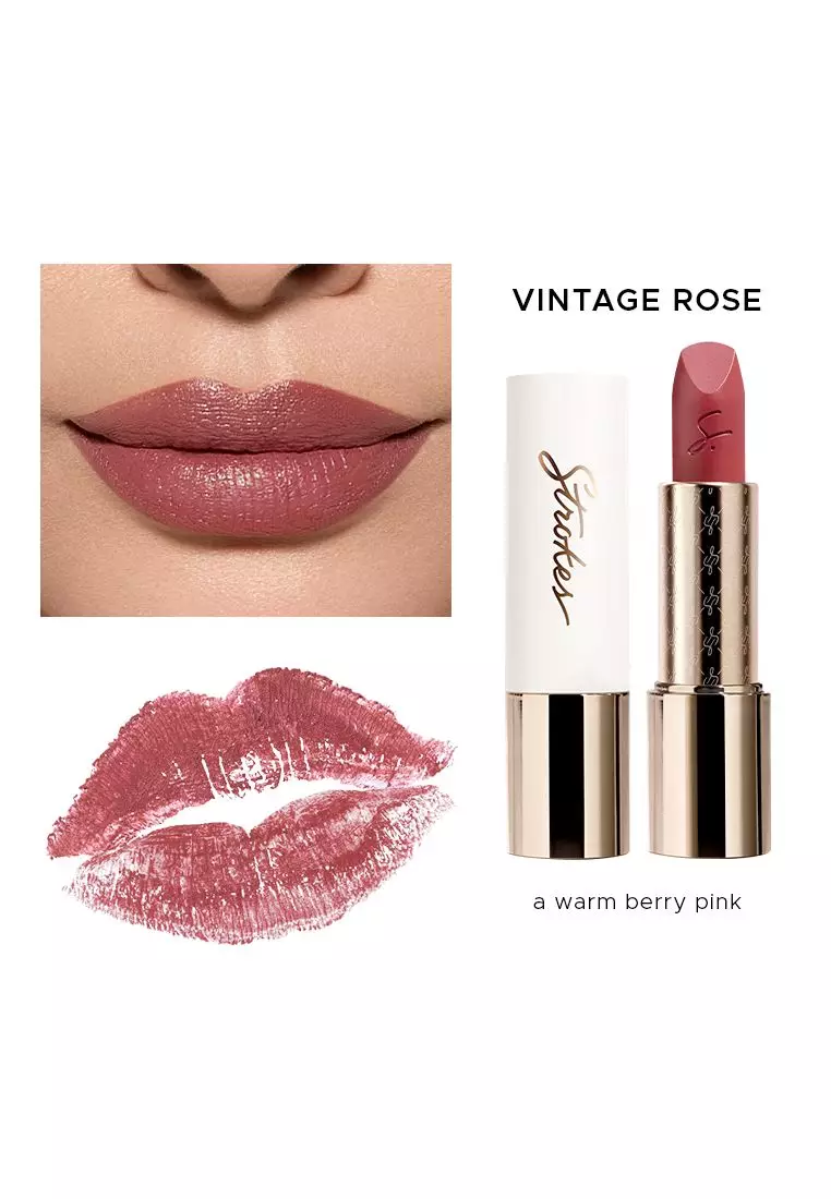 Discount on Strokes  shoes - SKU: Strokes Satin Creme Kiss Bullet Lipstick in Vintage Rose