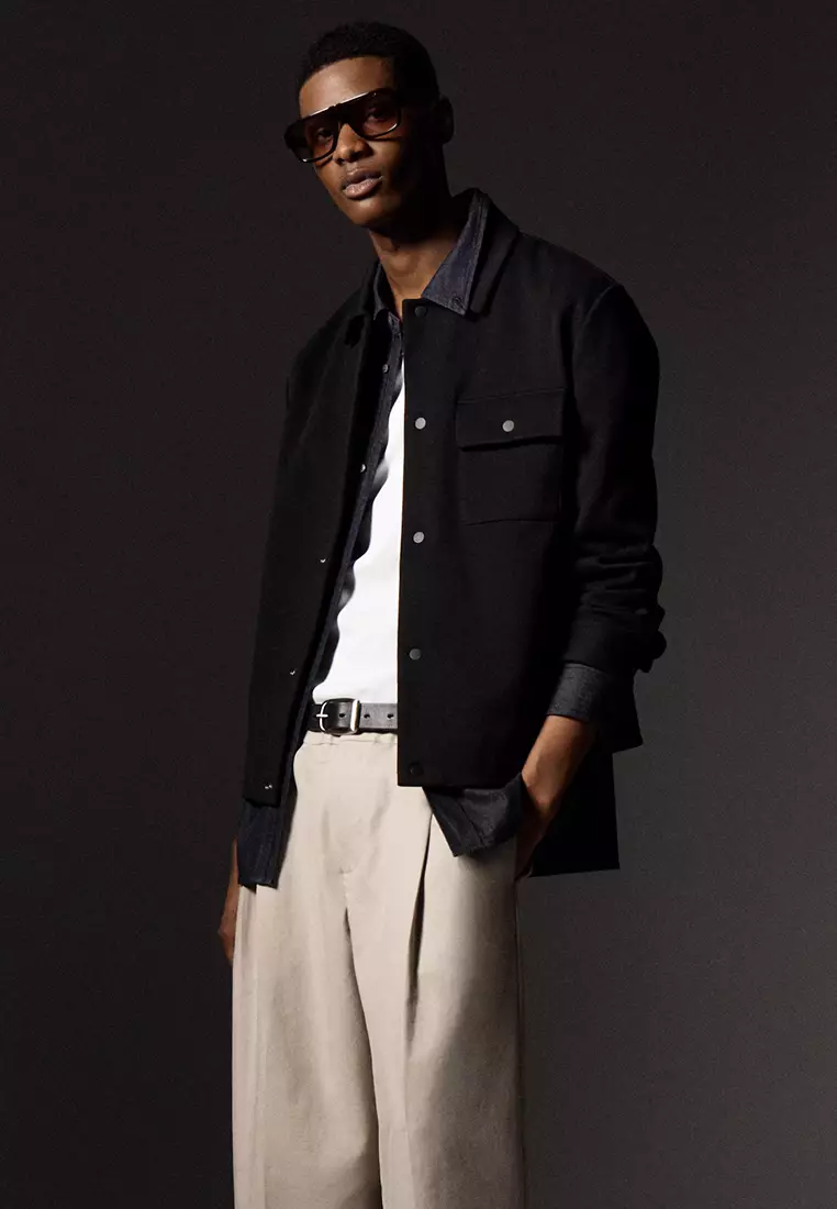 Buy COS Jersey-Twill Shirt Jacket Online ZALORA Malaysia