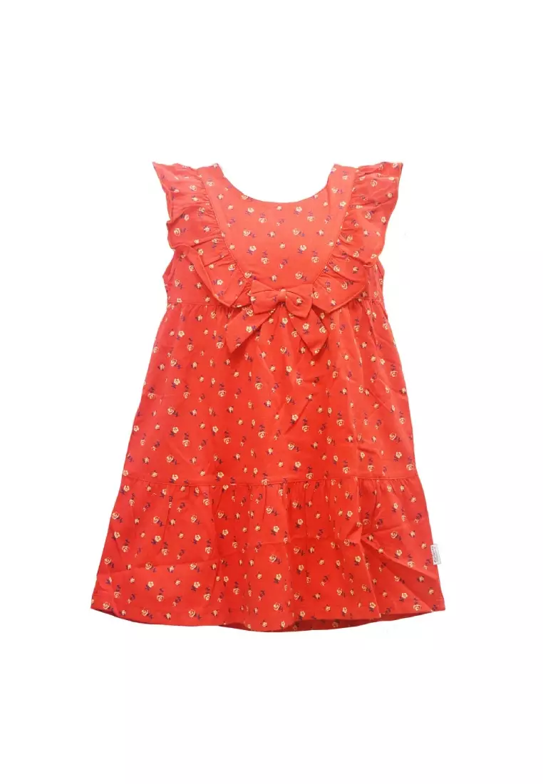 Buy Curiosity Fashion Curiosity Red Roses Dress for Girls with UV