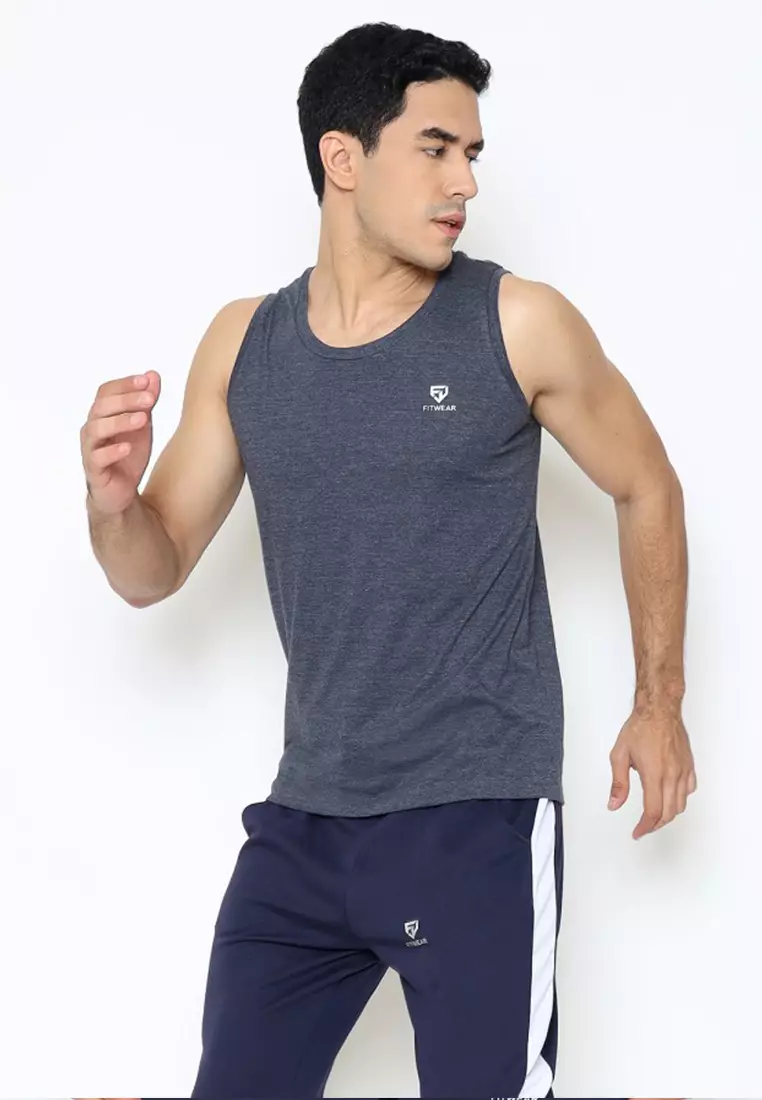 Fitwear - Muscle Tee Pria Grifton Plain - Navy
