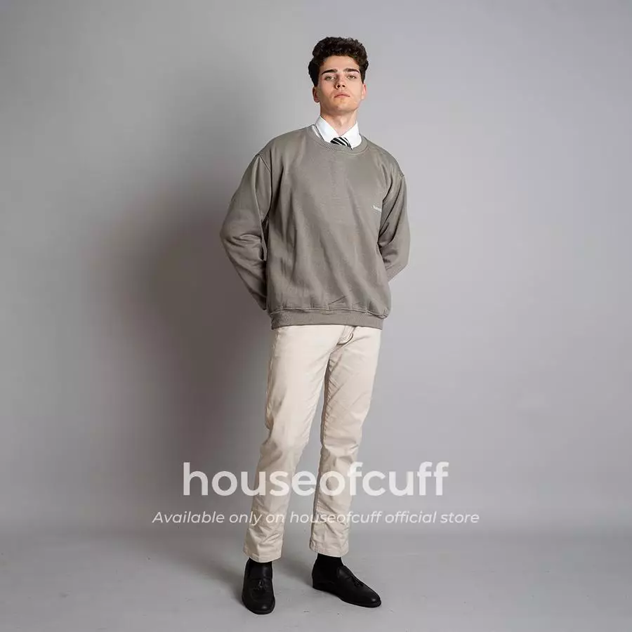 Houseofcuff sweater crewneck basic outer olive