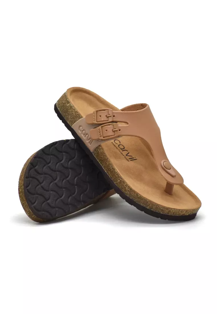 Carvil Sandal Wanita Scarlett-01 L Stone/Mocca
