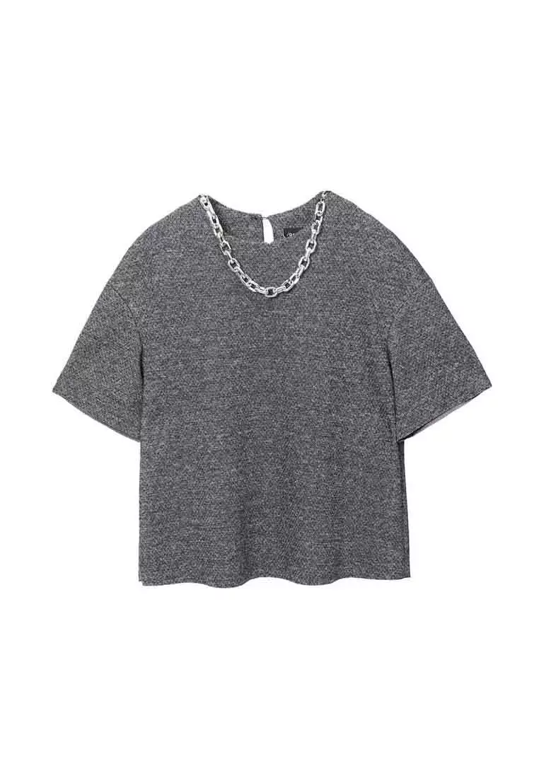 Oversize Grey Basic Top