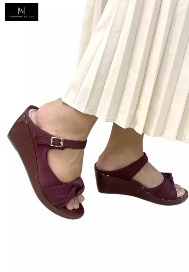 Wedge Elina Maroon