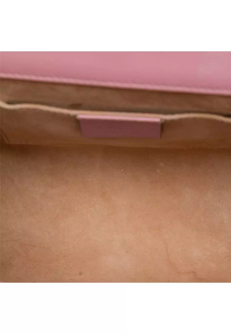 Pre-Loved Gucci Small Pearl Studded Leather Padlock Crossbody