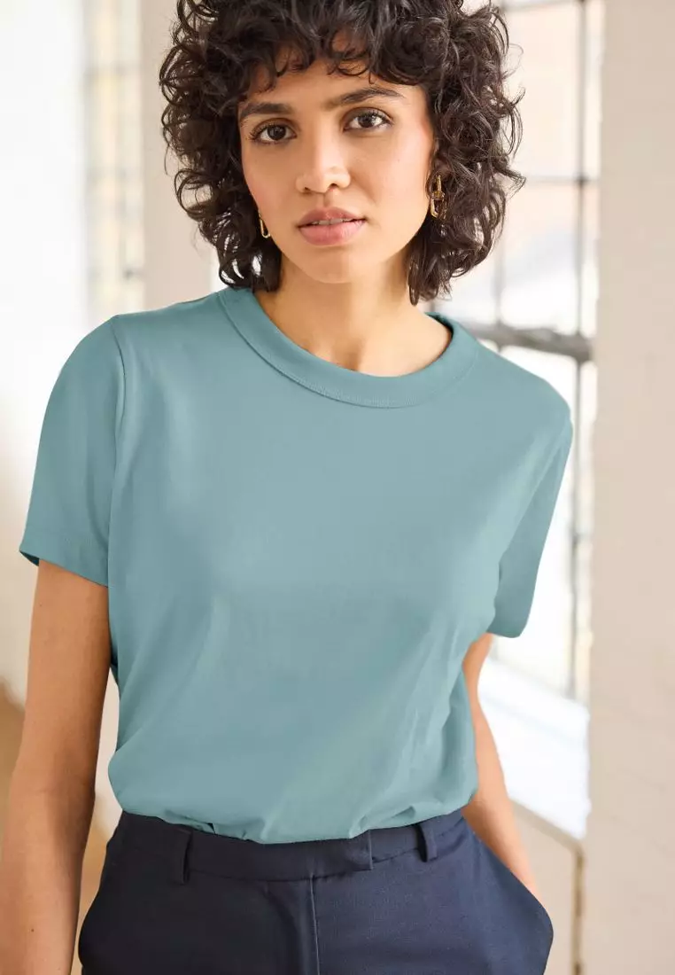 Buy NEXT Essential Pure 100% Cotton Short Sleeve Crew Neck T-Shirt 2025 ...