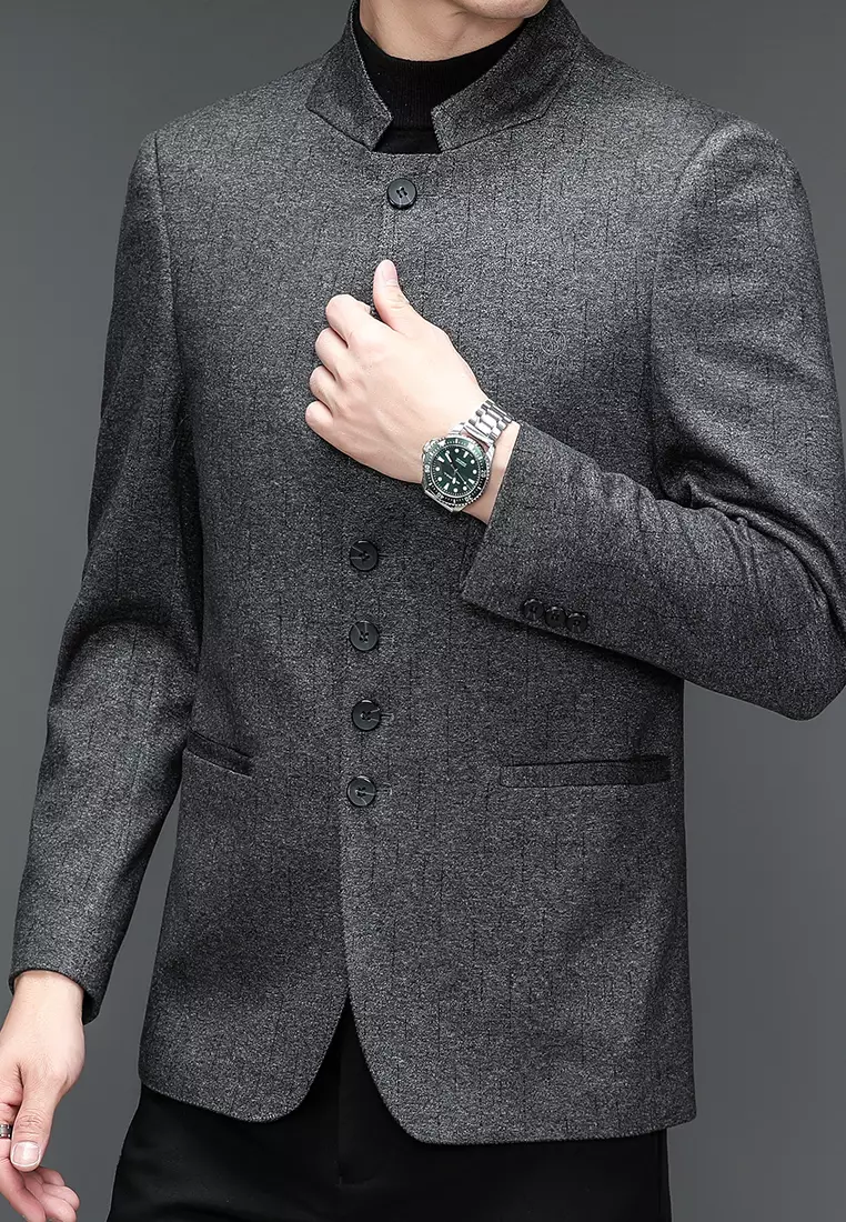 彈力貼身西裝外套666