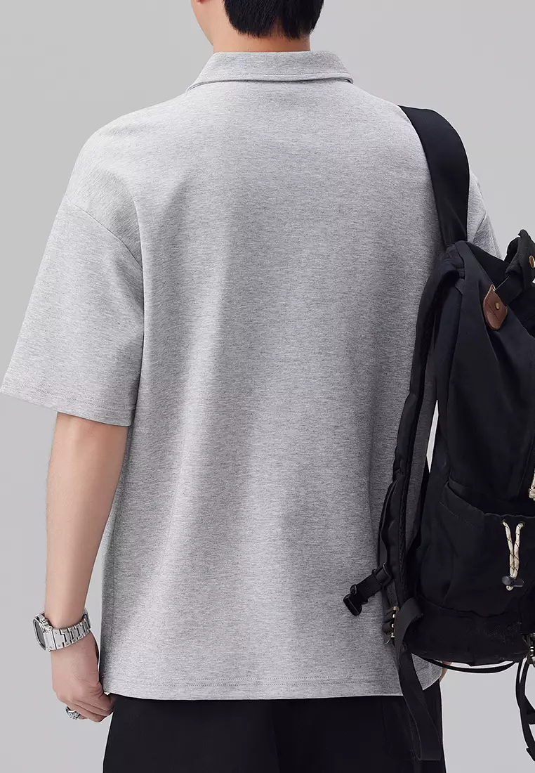 Half Zip Collar Polo Shirt AY-D8909