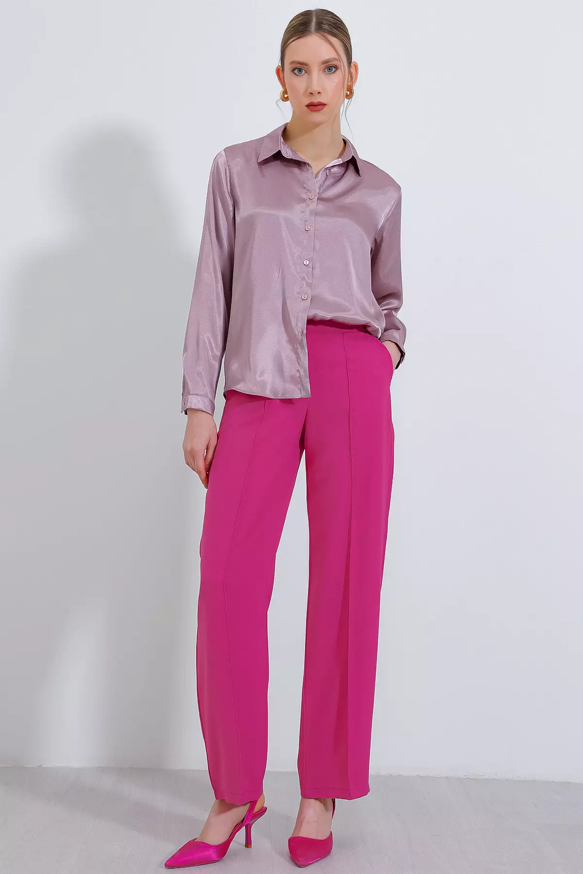 Lightly Flowy Satin Shirt