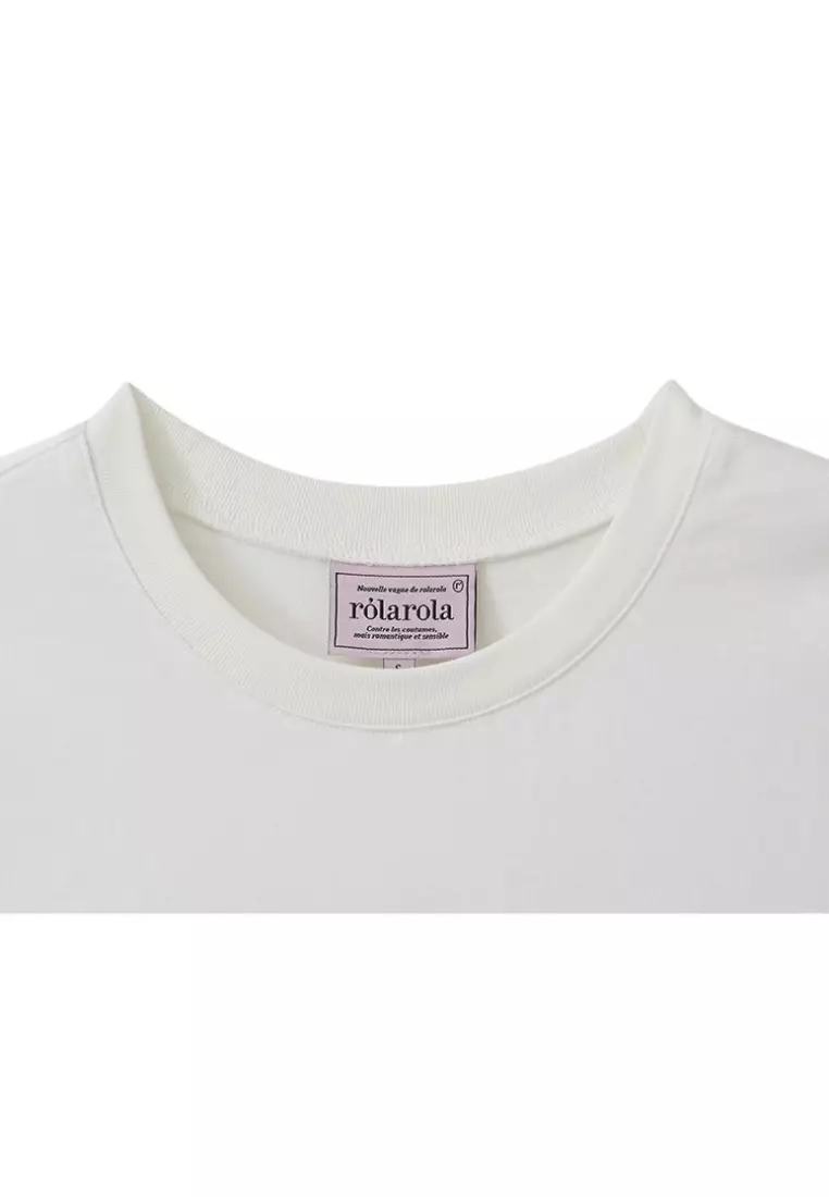 Maison De Rola Embroidery T-Shirt White Navy