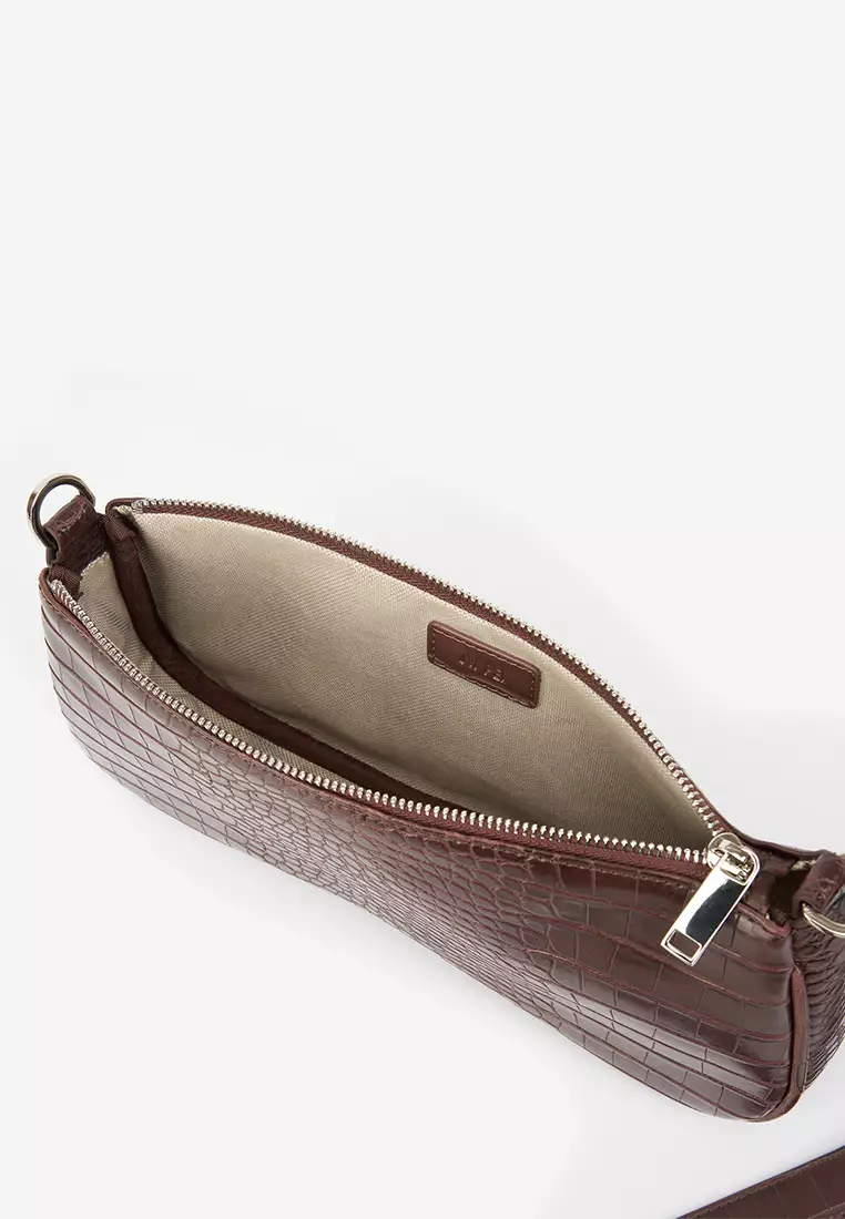 Jual JW PEI JW Pei Eva Shoulder Bag Brown Croc Original 2024 ZALORA Indonesia