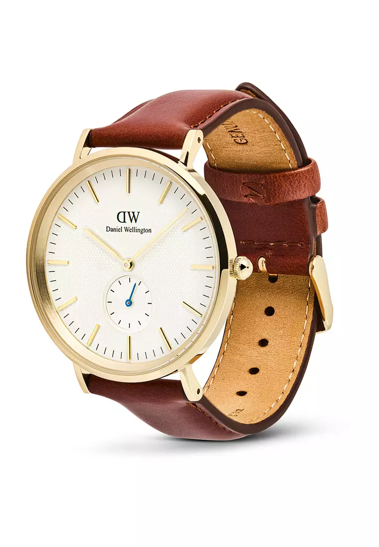 Classic 40mm Multi-Eye St Mawes Off-White Silver Sunray Gold Men Watch stainless steel Leather strap watch DW Official Authentic Original