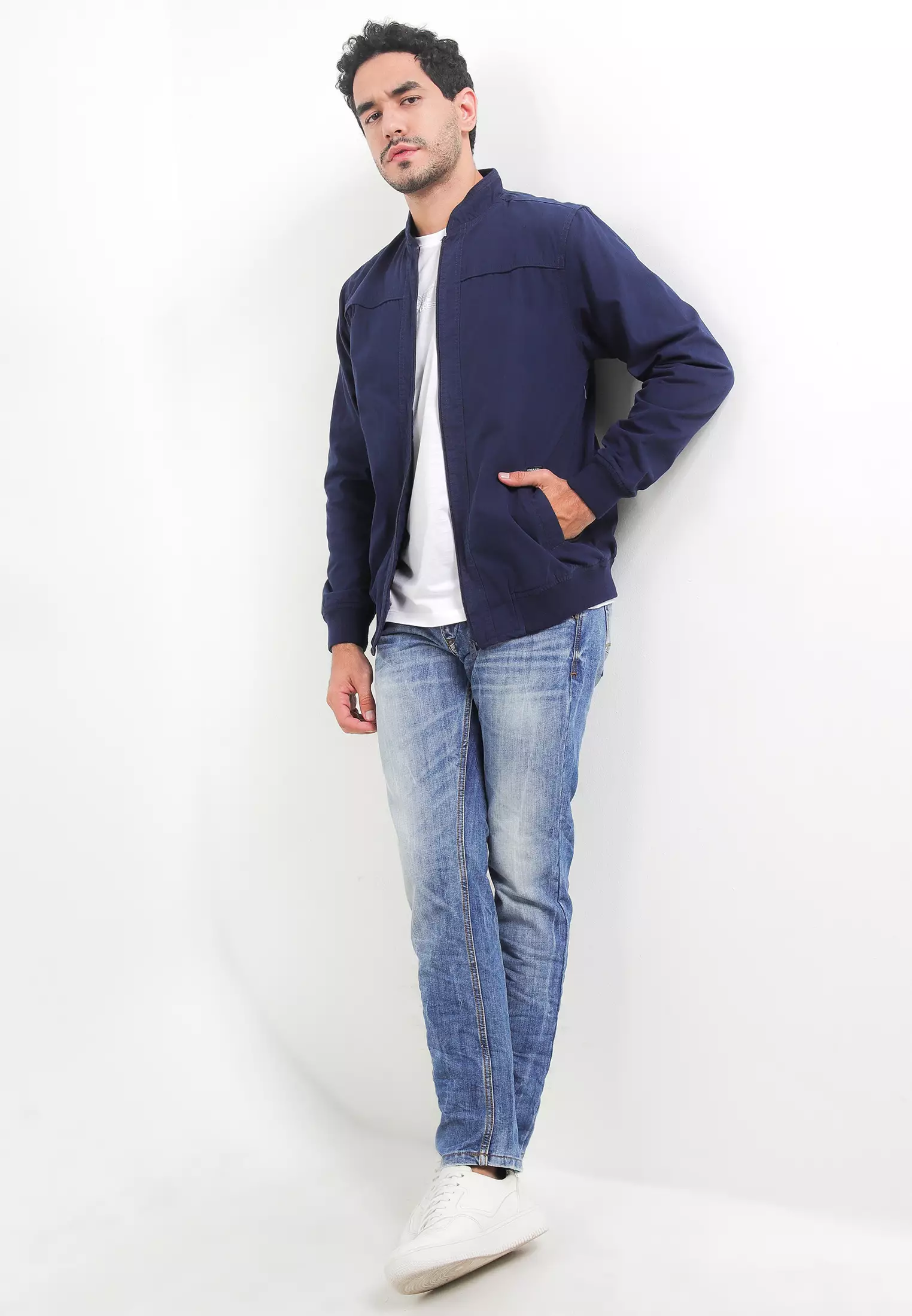 Cressida Jacket Bomber Canvas Navy UB202Y