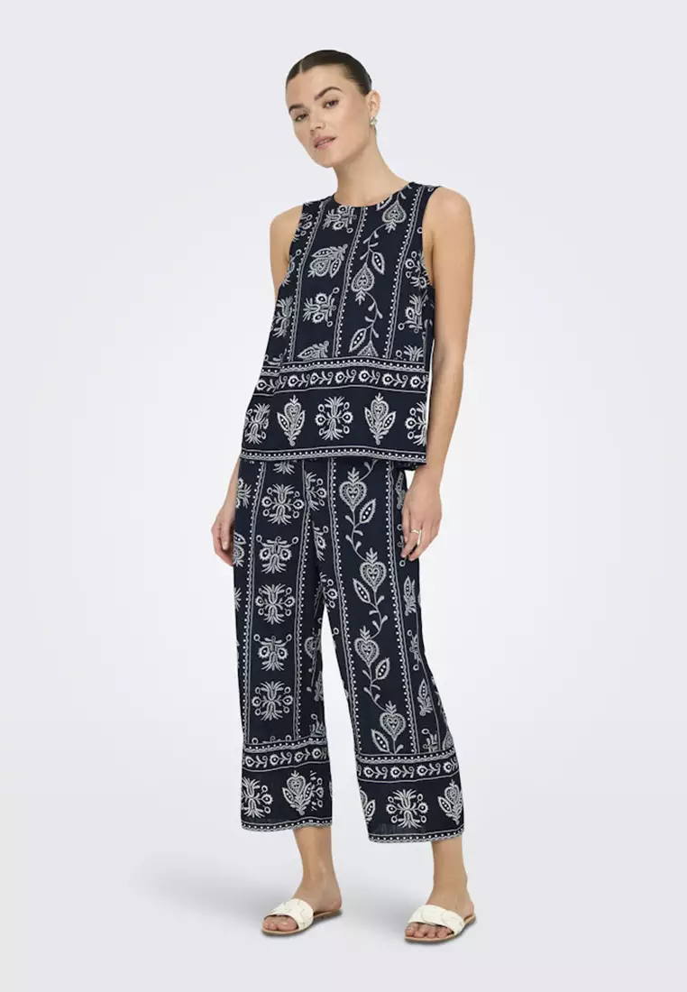 High Waist Cropped Pants