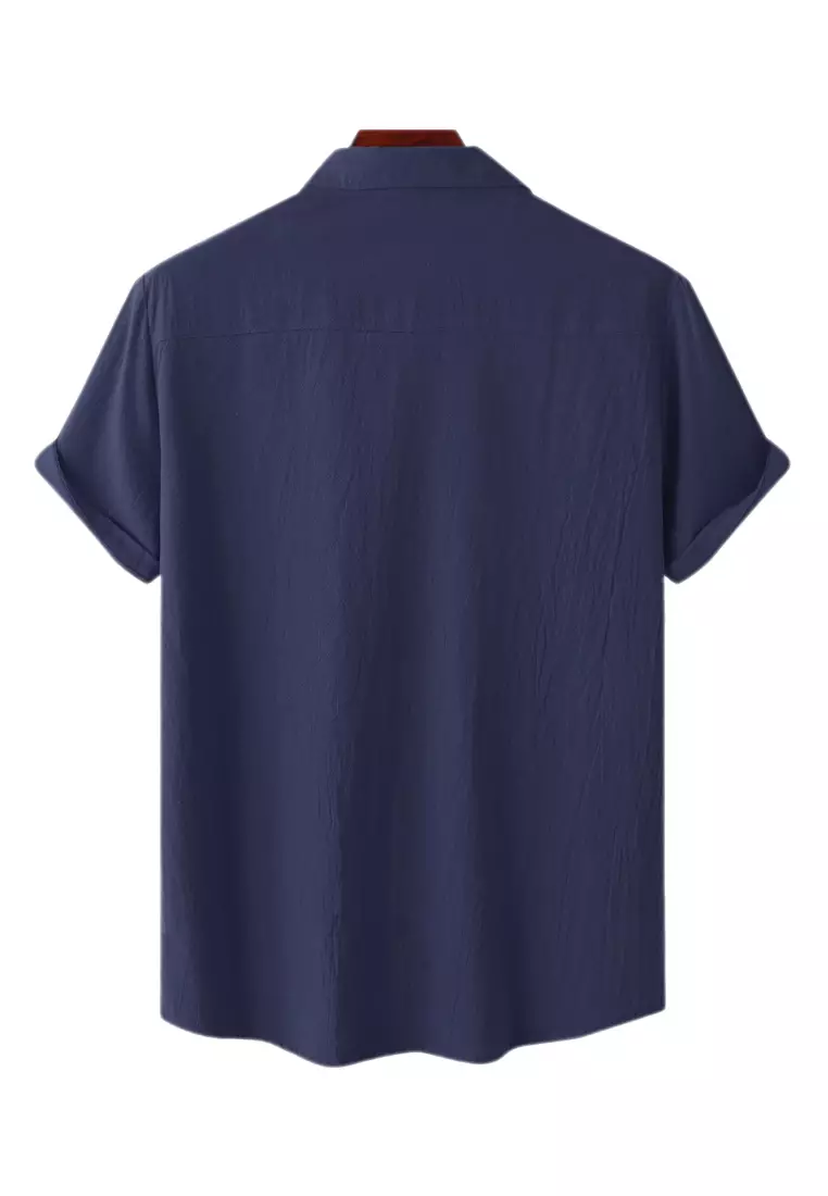 Loose Square-neck Linen Shirt YL-SKD01