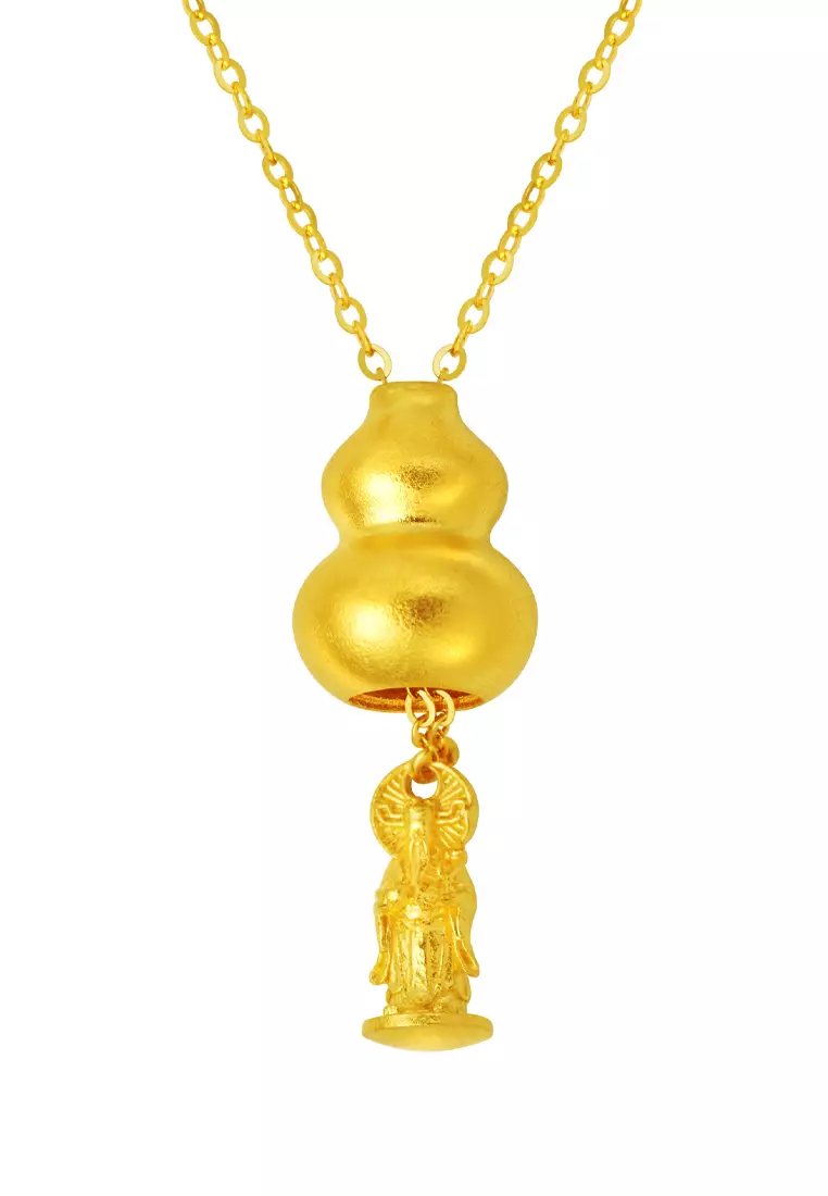 TOMEI Antique Gold Series Gourd Necklace, Yellow Gold 999