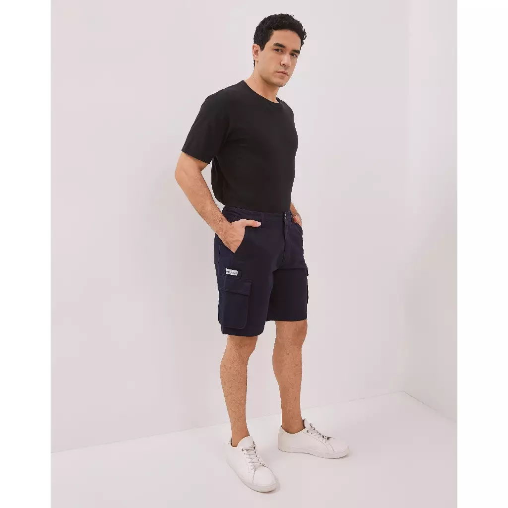 AMK Celana Pria Cargo Pendek PT Stanley Sp Navy Blue