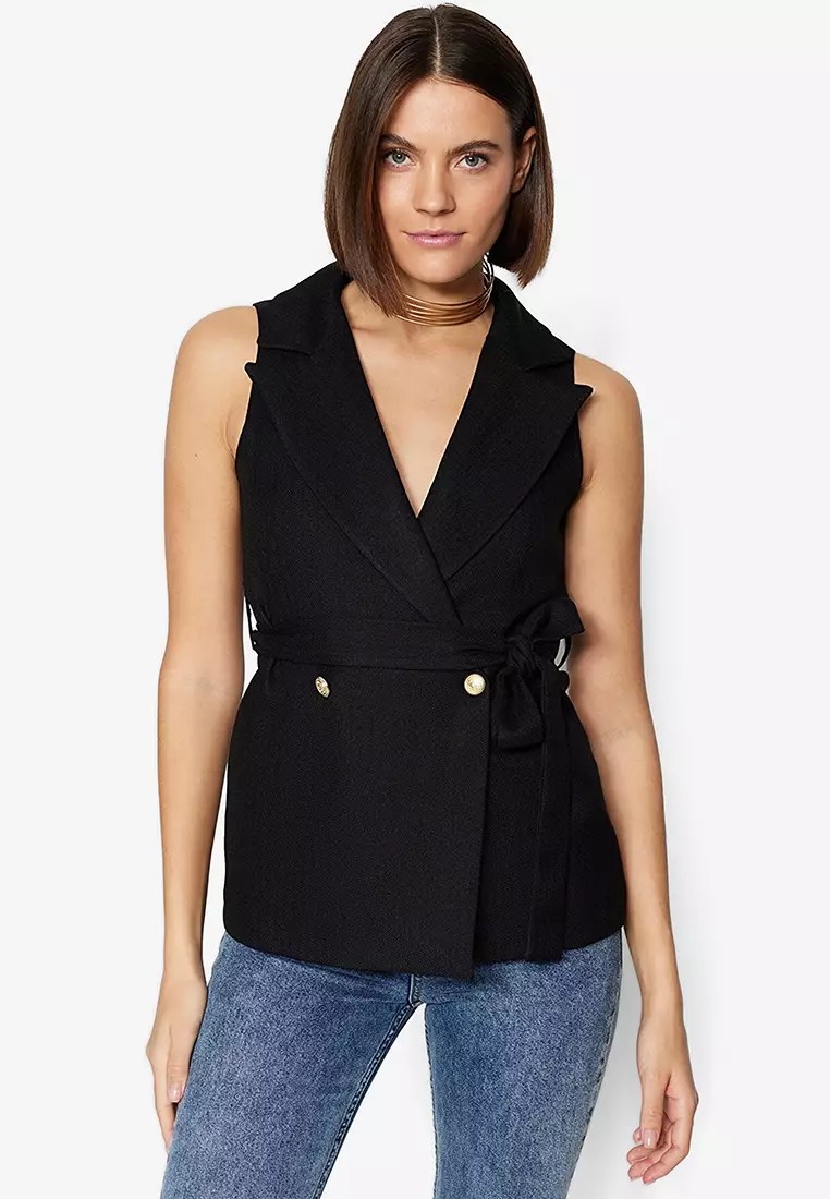 Dress Code Sleeveless Button Down Vest