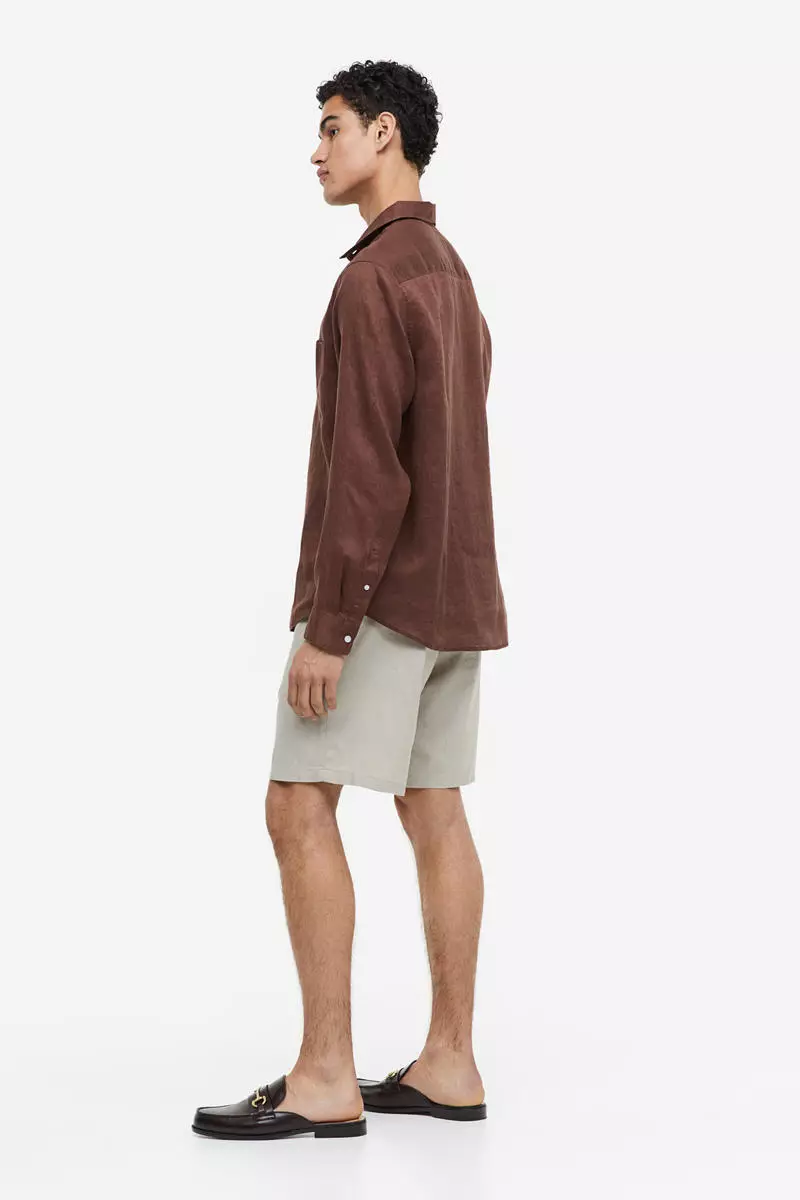 Buy H&M Regular Fit Linenblend shorts Online ZALORA Malaysia
