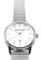 EGLANTINE white and silver EGLANTINE® Paname 40mm Unisex Silver Alloy case Quartz Watch, white dial on Steel Milanese Bracelet 3609CACB696BDAGS_4