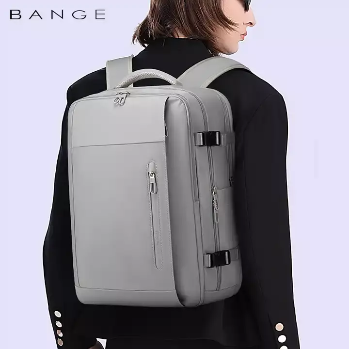 Bange BG1801 Tas Ransel Laptop Kerja Backpack Travel pria 15.6 Inch - GREY