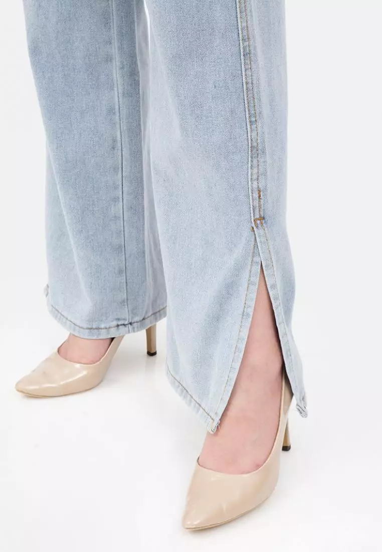 Side Straight Jeans