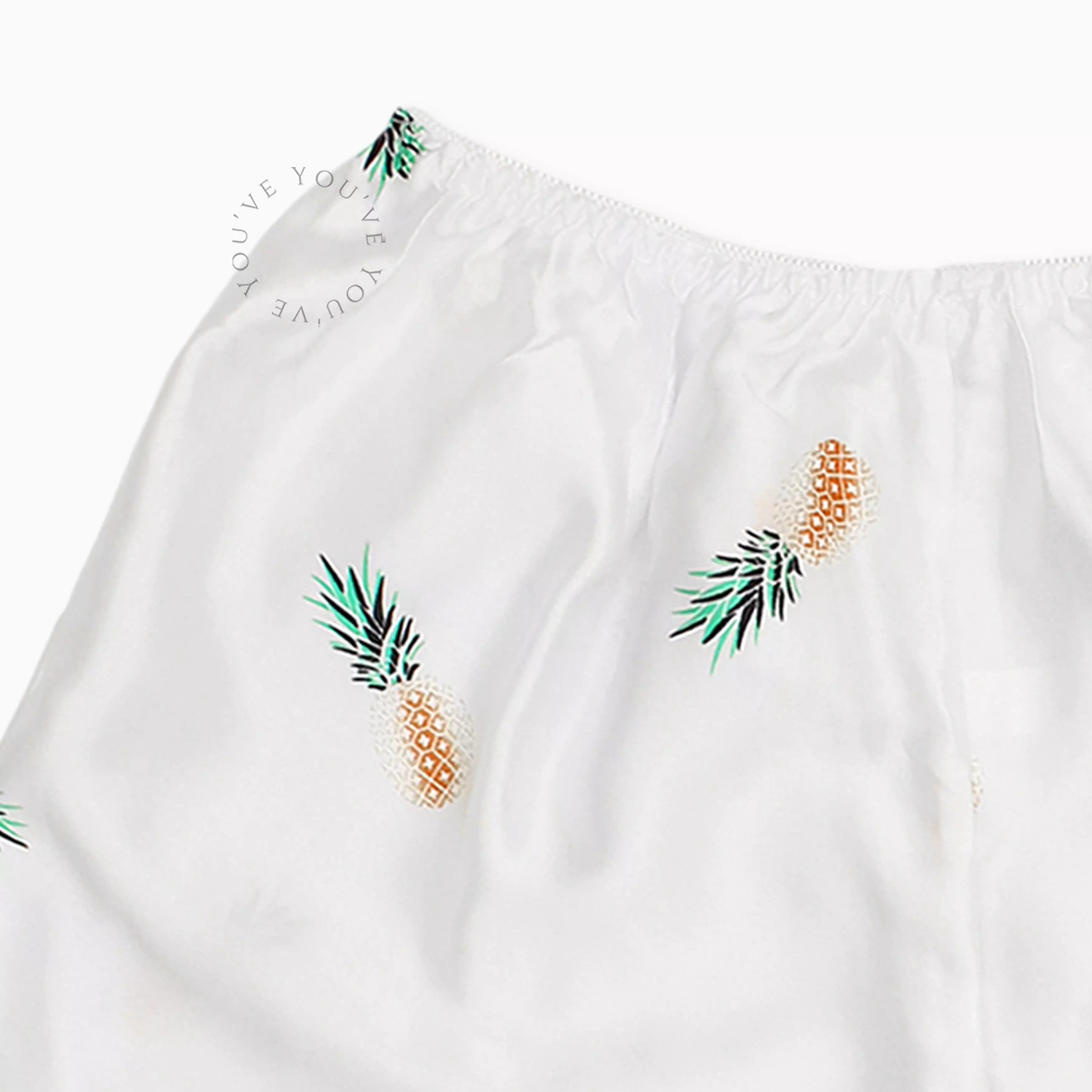 You've (YouHave) Celana Pendek Satin Celana Rumah Wanita Santai Casual Shorts Short Pants Motif Nanas 300295