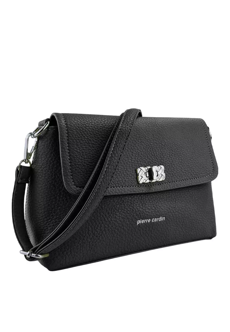 Pierre Cardin Tas Wanita Hand Bag Kasual Tas Kerja Selempang Hitam 9121532601BLA