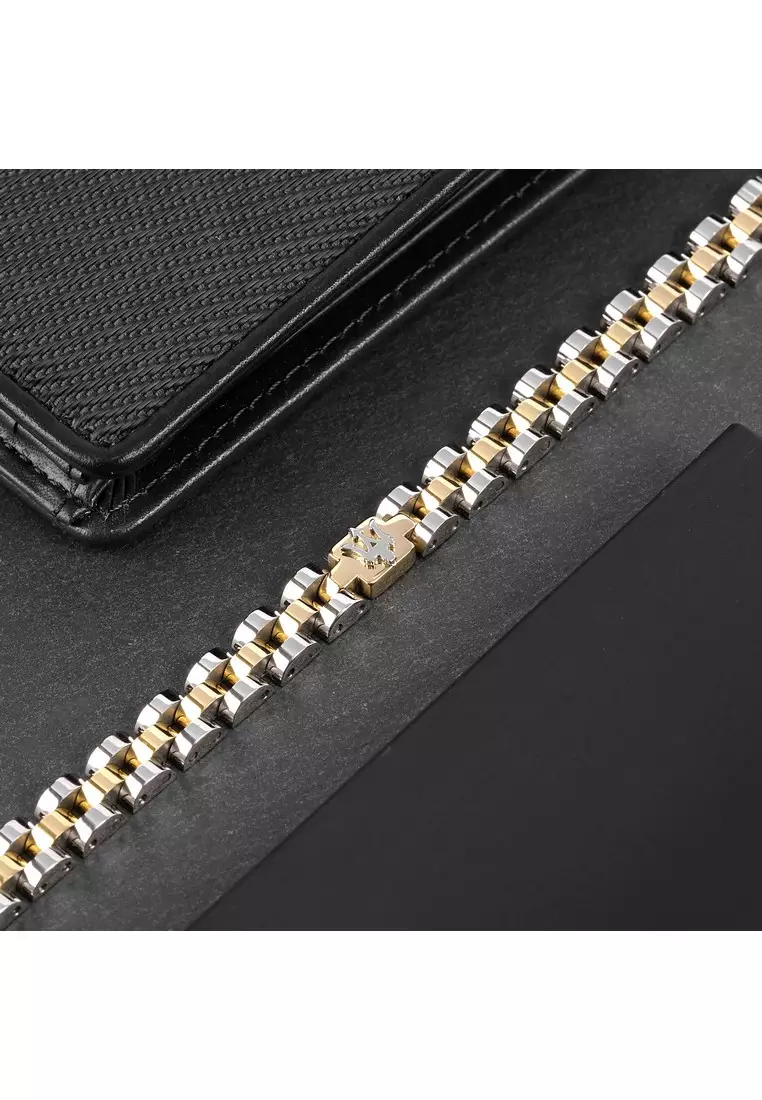 瑪莎拉蒂 BR 系列金色不锈鋼手鍊 JM320AST09