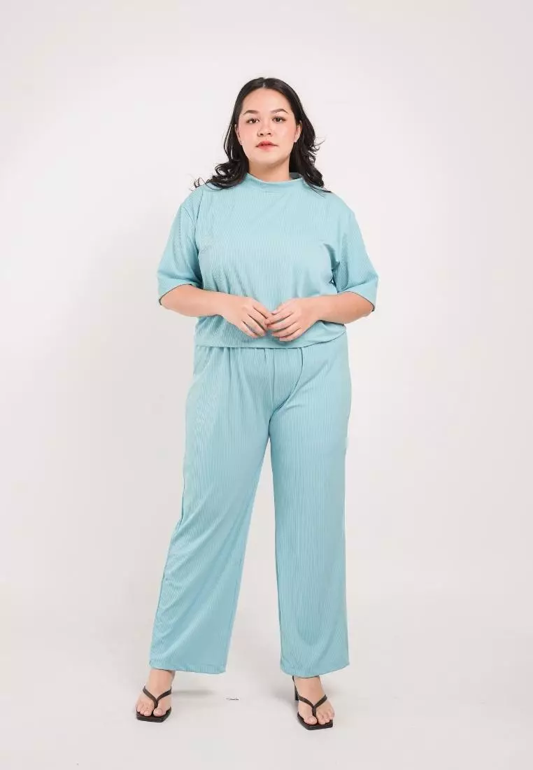 Plus Size Set Rhode Neon Blue Green