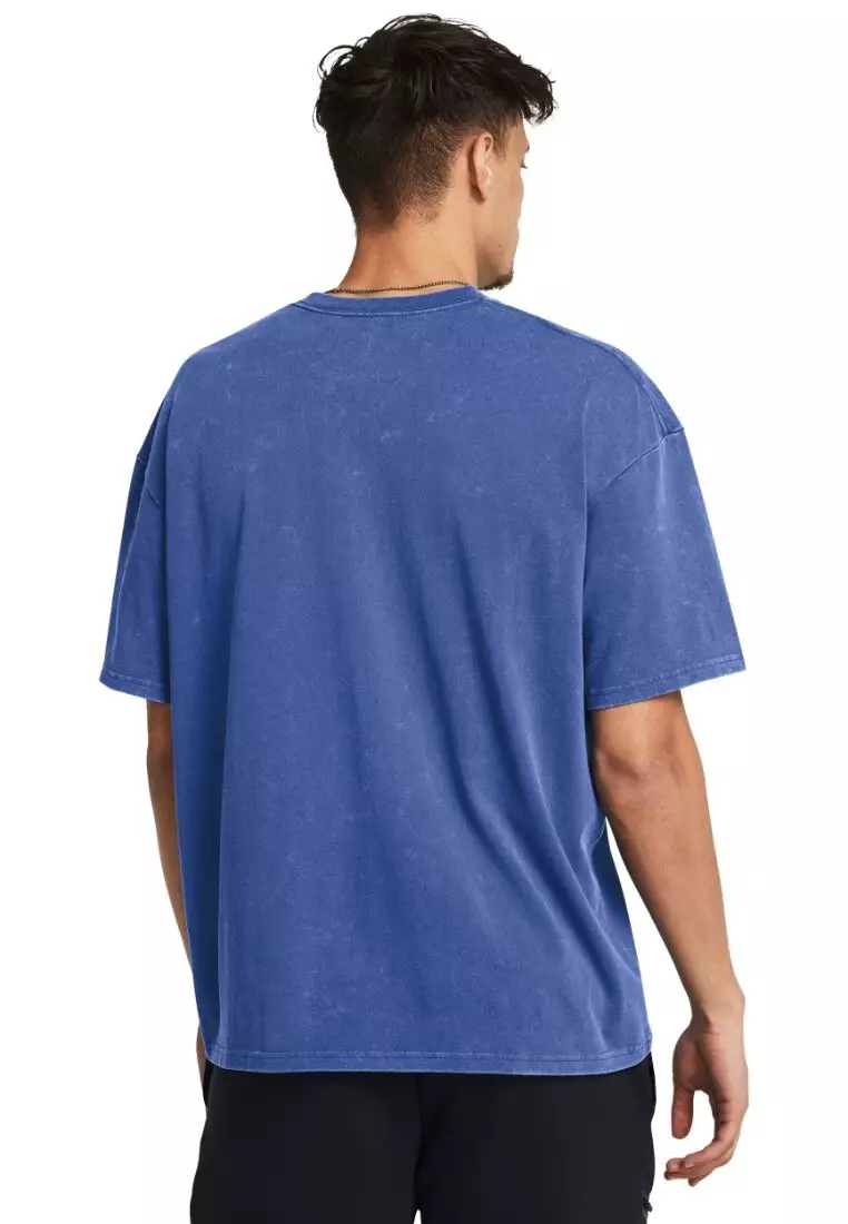 Under Armour Men's UA Heavyweight Oversized Logo Wash Short Sleeve